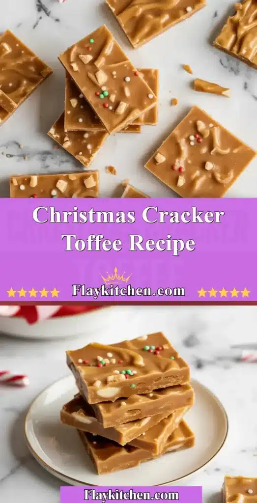 Delicious homemade Christmas cracker toffee made with chocolate and nuts.