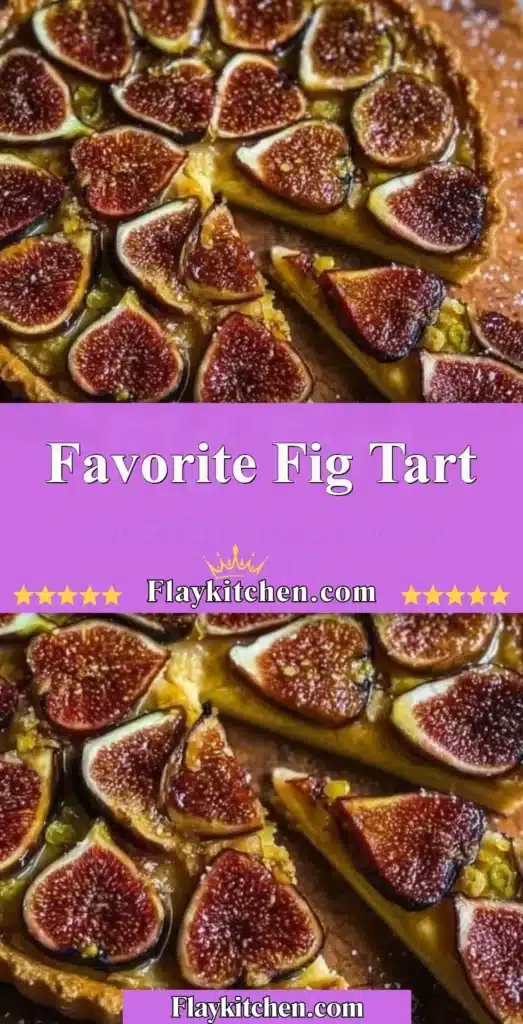 Delicious fig tart with fresh figs on a flaky crust