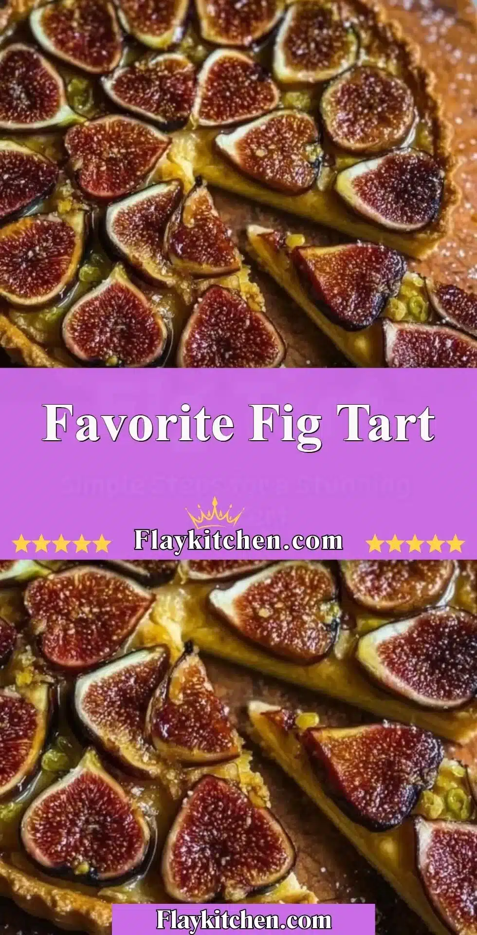 Delicious fig tart with fresh figs on a flaky crust