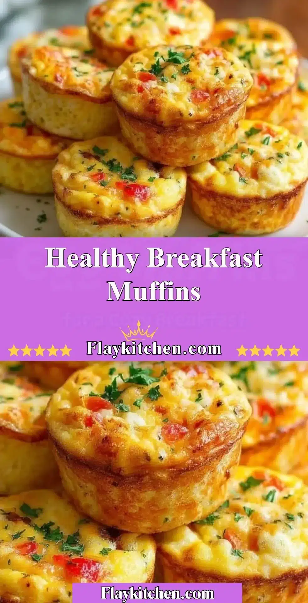 Freshly baked healthy breakfast muffins on a cooling rack.