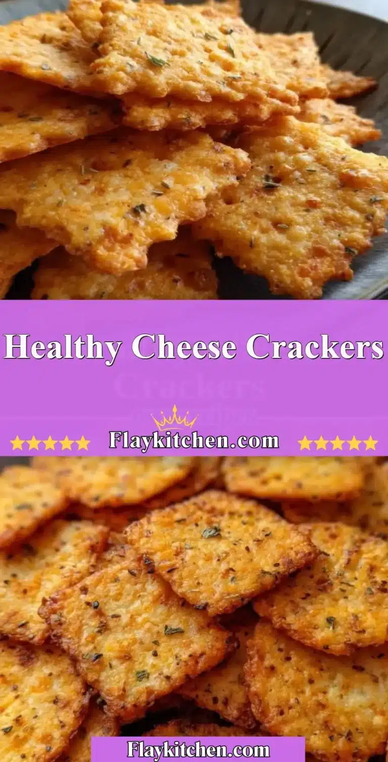 Healthy cheese crackers made with wholesome ingredients for guilt-free snacking