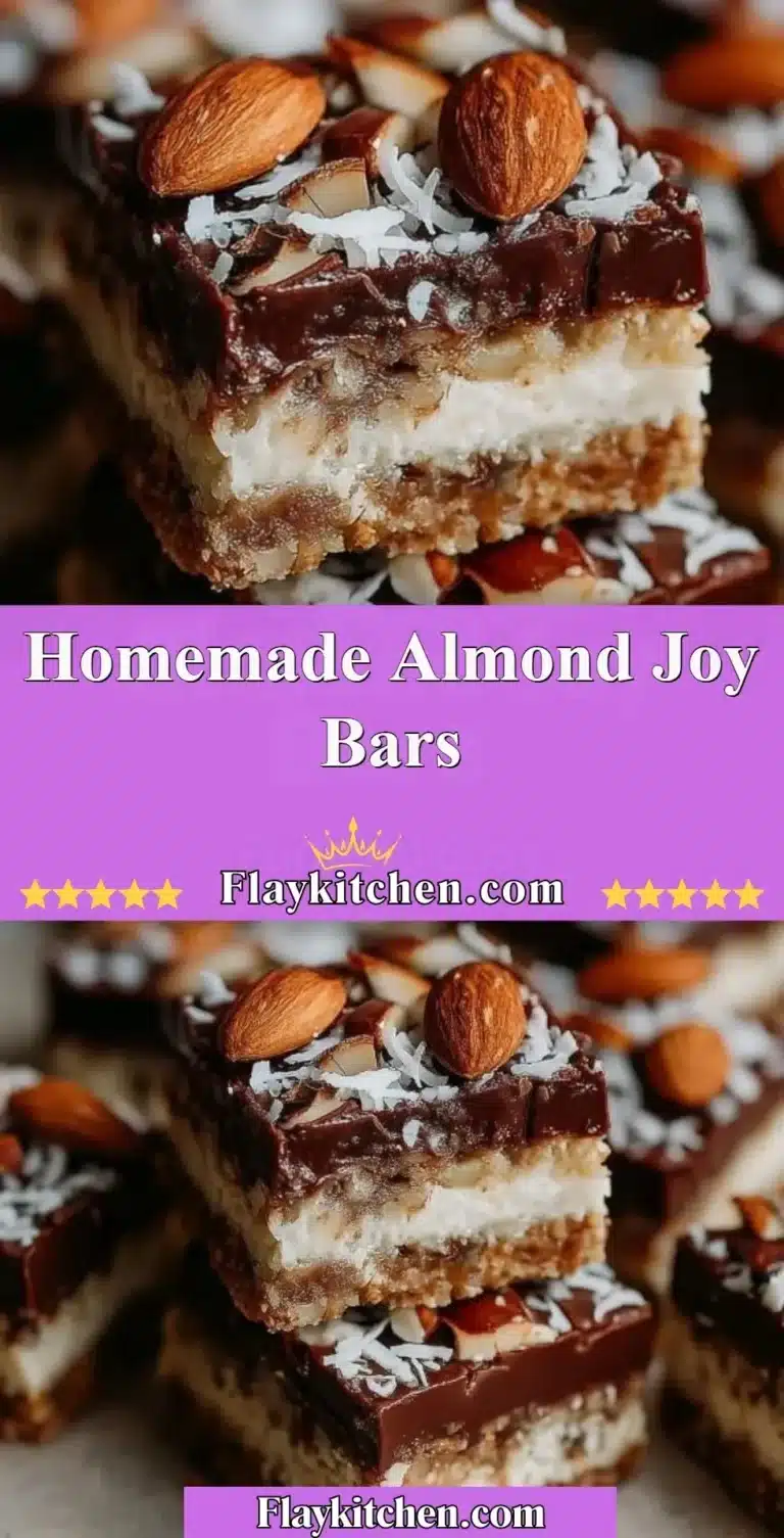 Delicious homemade Almond Joy Bars with coconut, chocolate, and almonds