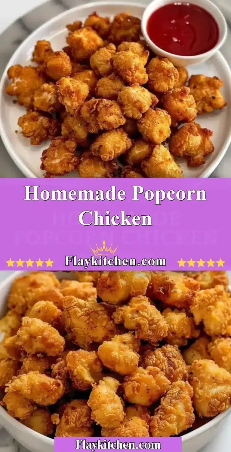 Crispy homemade popcorn chicken served with dipping sauce