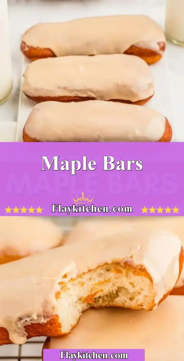 Delicious maple bars drizzled with sweet maple icing on a wooden table.