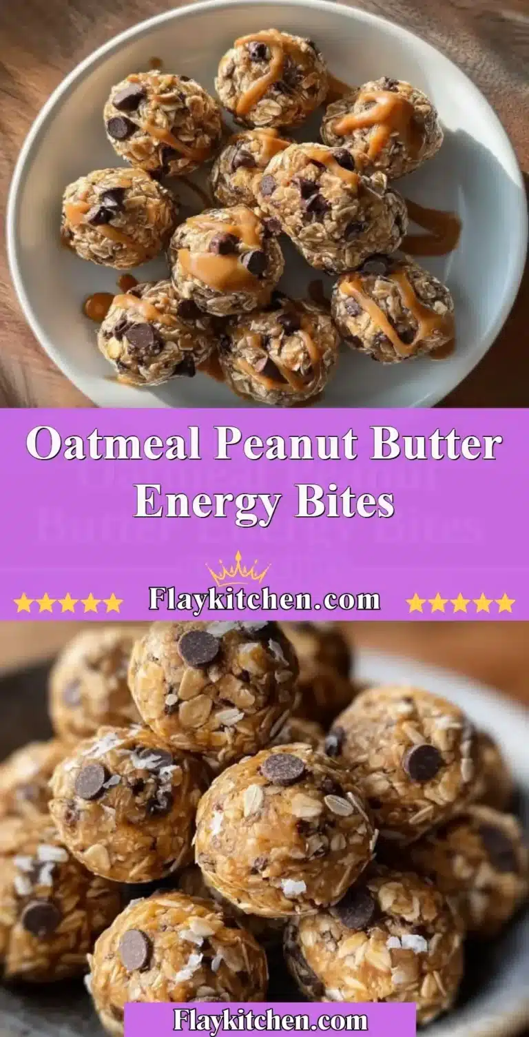 Oatmeal peanut butter energy bites for healthy snacking