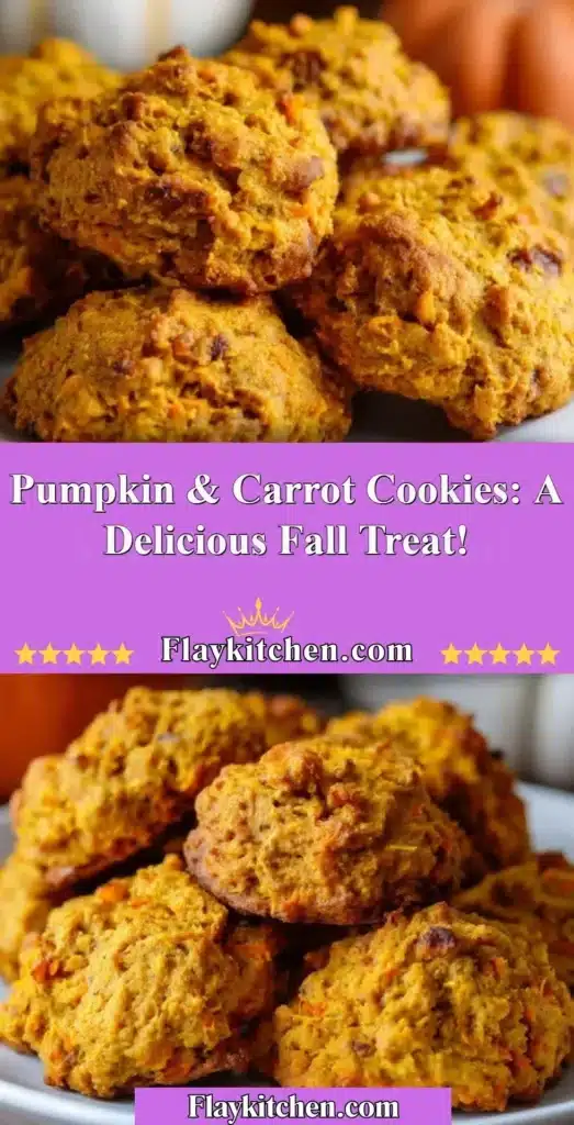Delicious Pumpkin Carrot Cookies, a perfect fall dessert for all occasions.