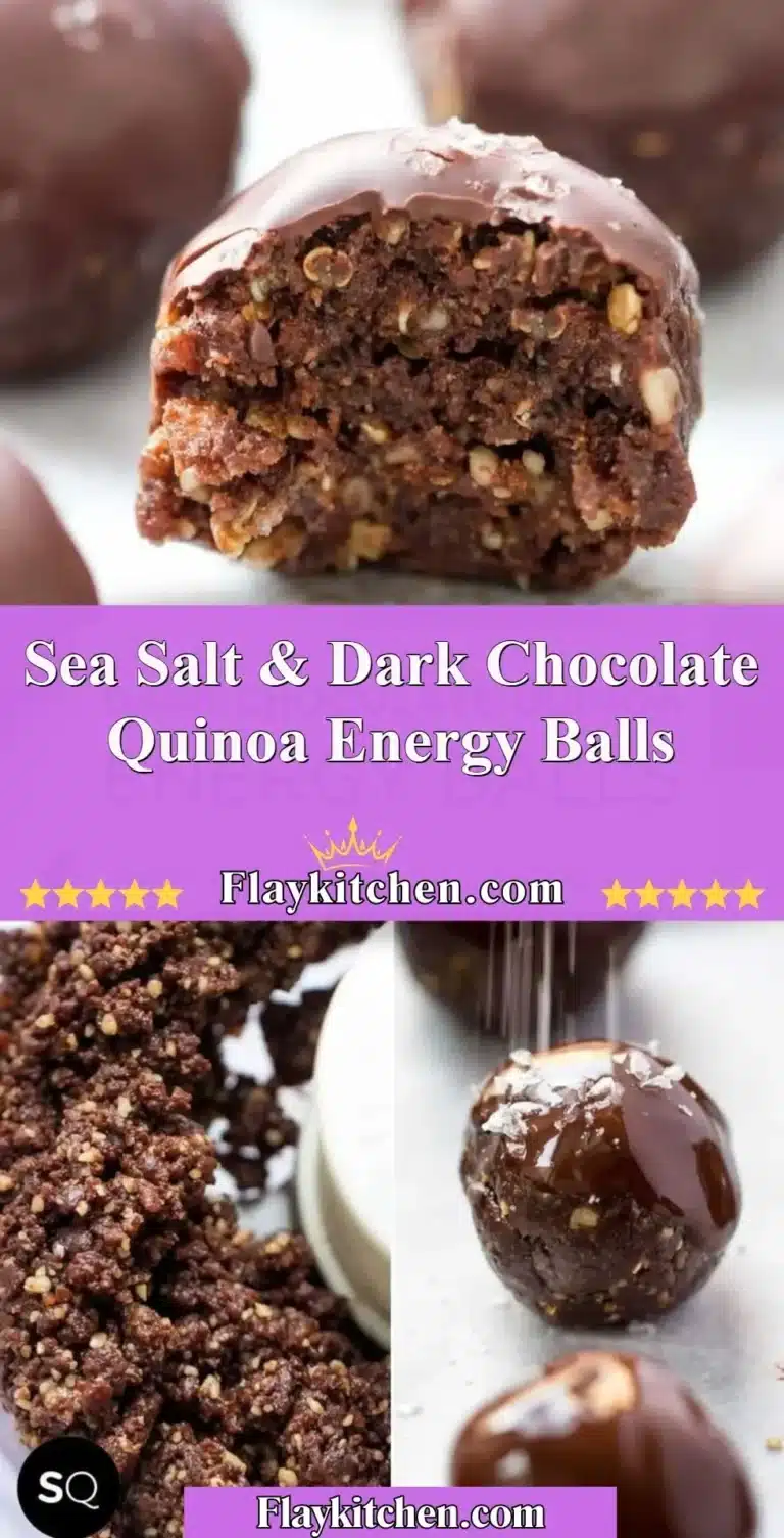 Sea Salt and Dark Chocolate Quinoa Energy Balls for a healthy snack