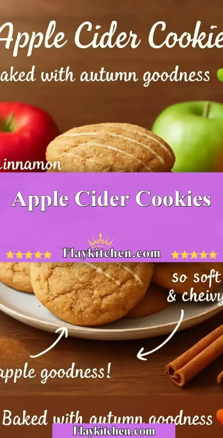 Delicious homemade apple cider cookies with a sprinkle of cinnamon