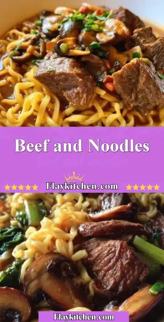 Delicious bowl of beef and noodles garnished with herbs and spices