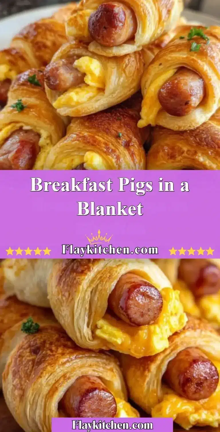 Delicious breakfast pigs in a blanket served on a plate