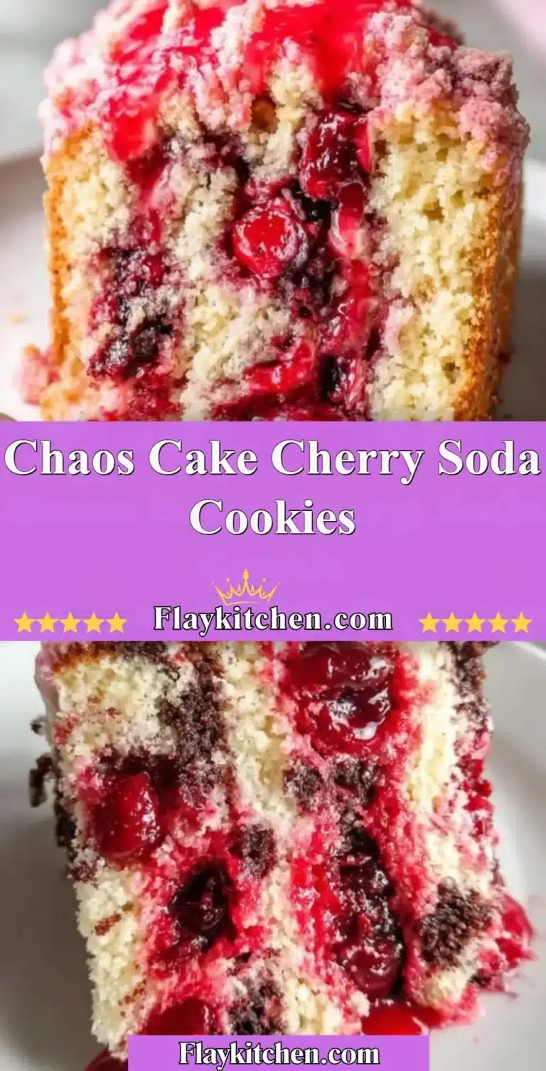 Chaos Cake Cherry Soda Cookies with vibrant colors and sprinkles