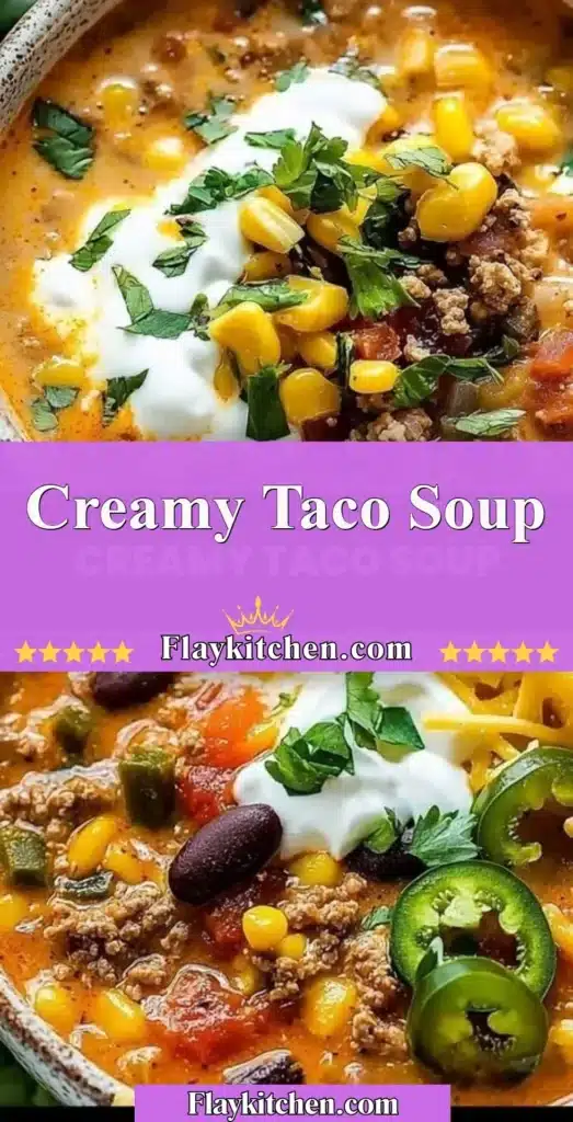 Bowl of creamy taco soup topped with cheese and cilantro.