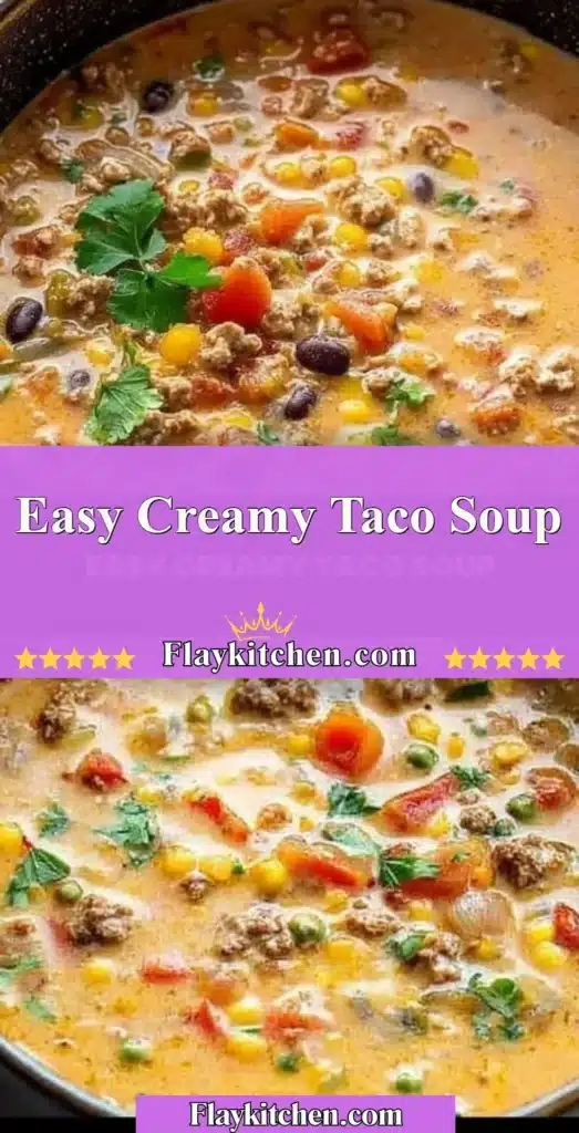Bowl of creamy taco soup topped with cheese and cilantro