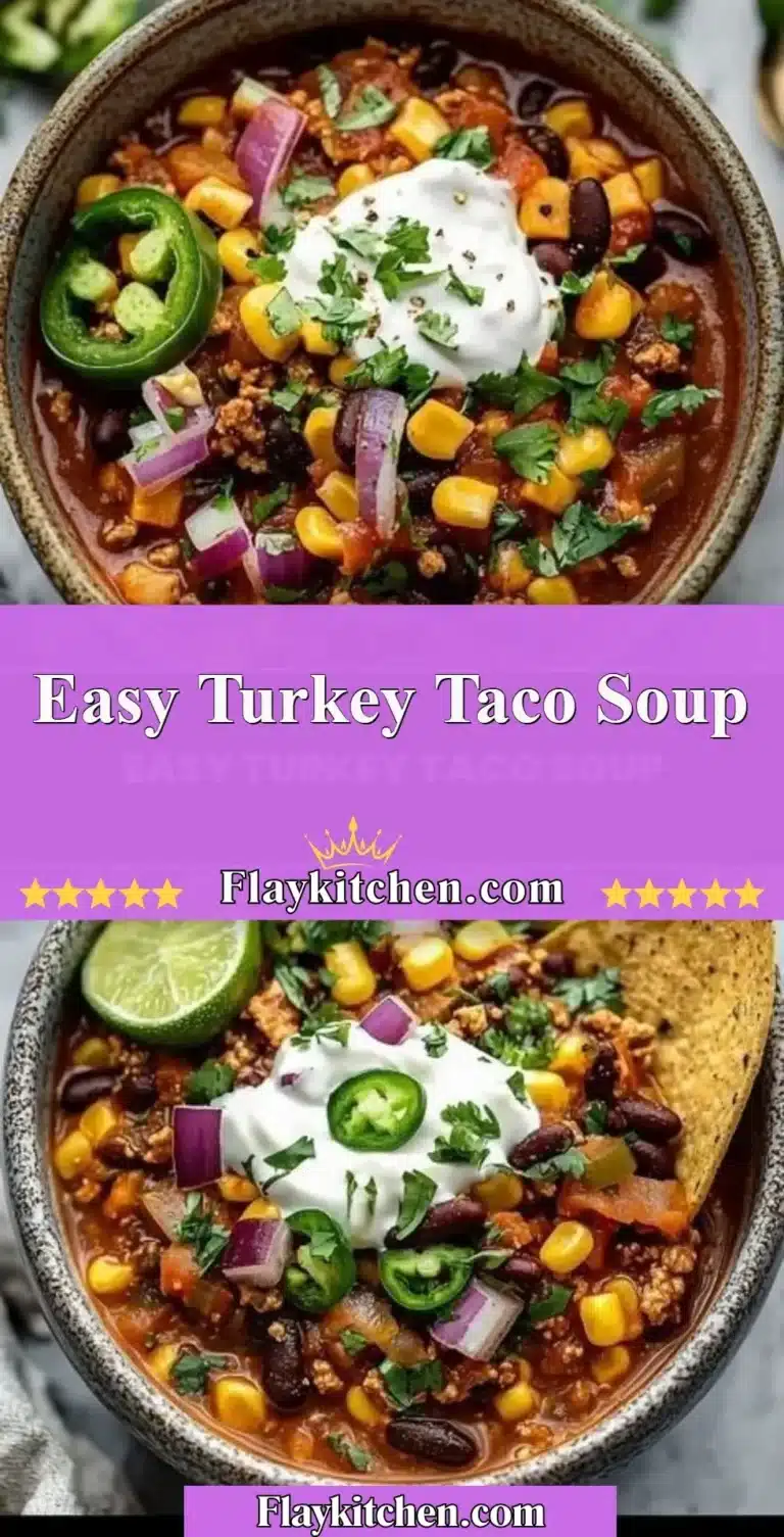 Bowl of easy turkey taco soup garnished with cilantro and lime.