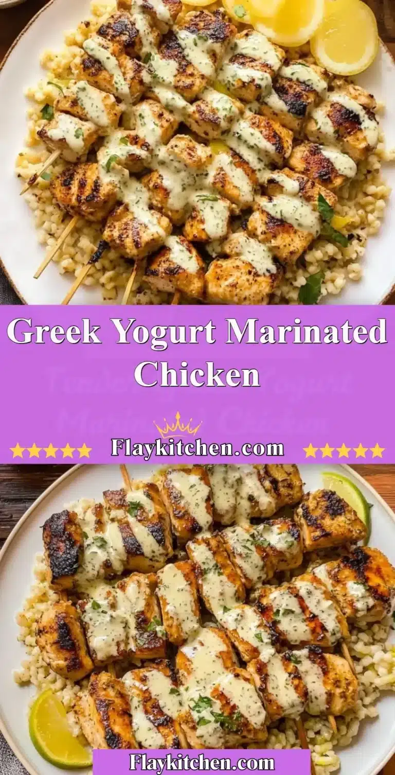 Delicious Greek yogurt marinated chicken ready to be served.