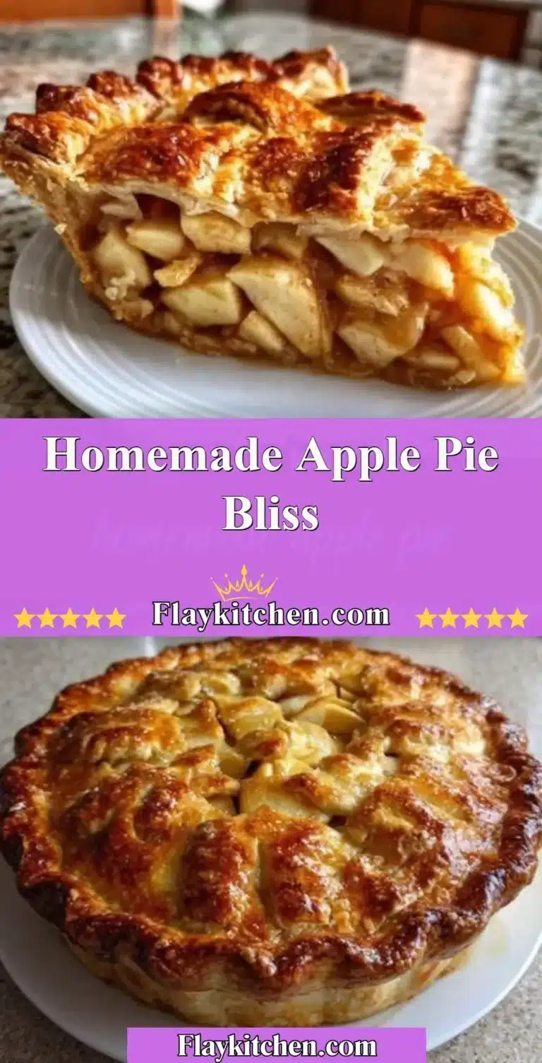 Delicious homemade apple pie with crispy crust and fresh apple filling