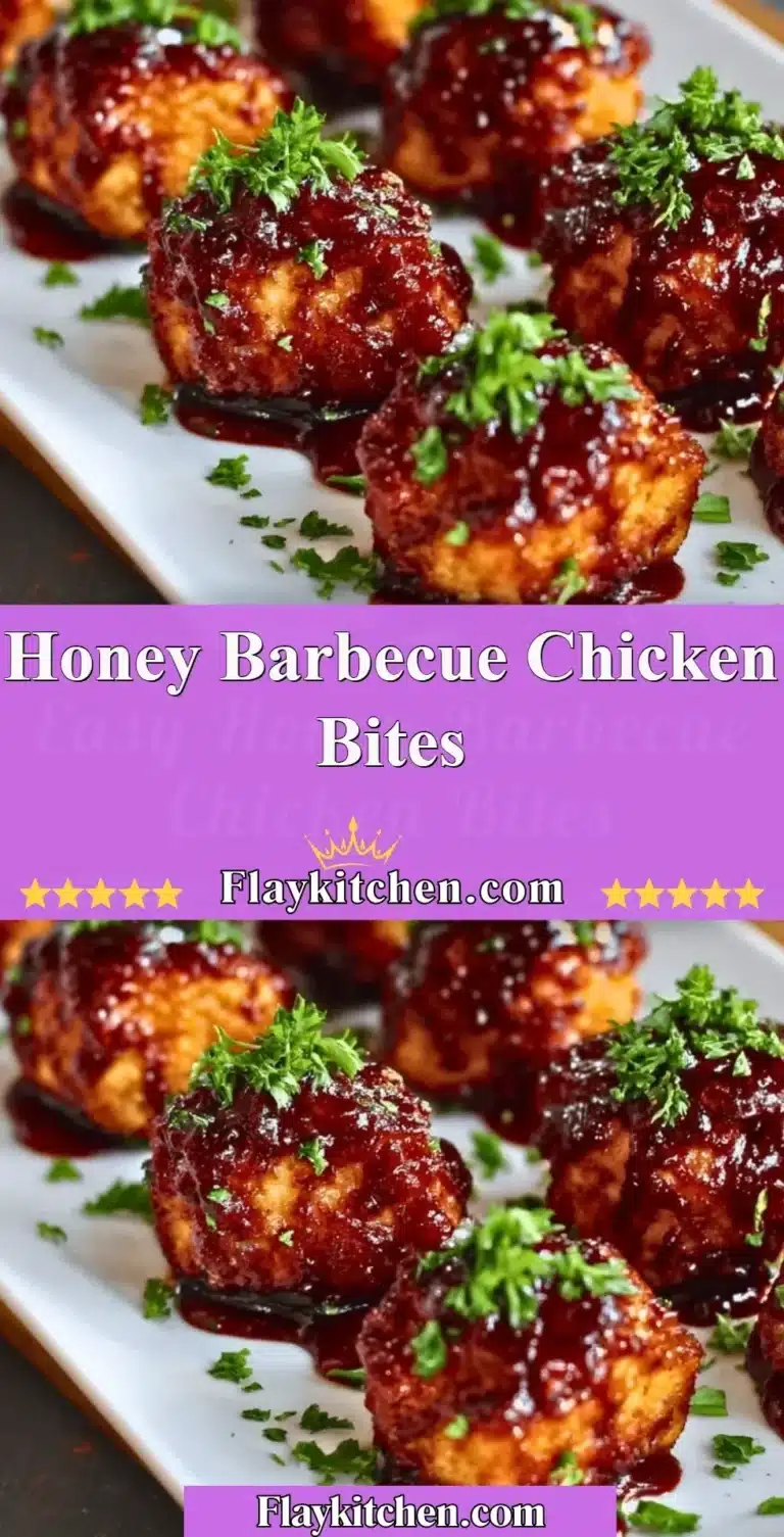 Delicious honey barbecue chicken bites served on a platter.