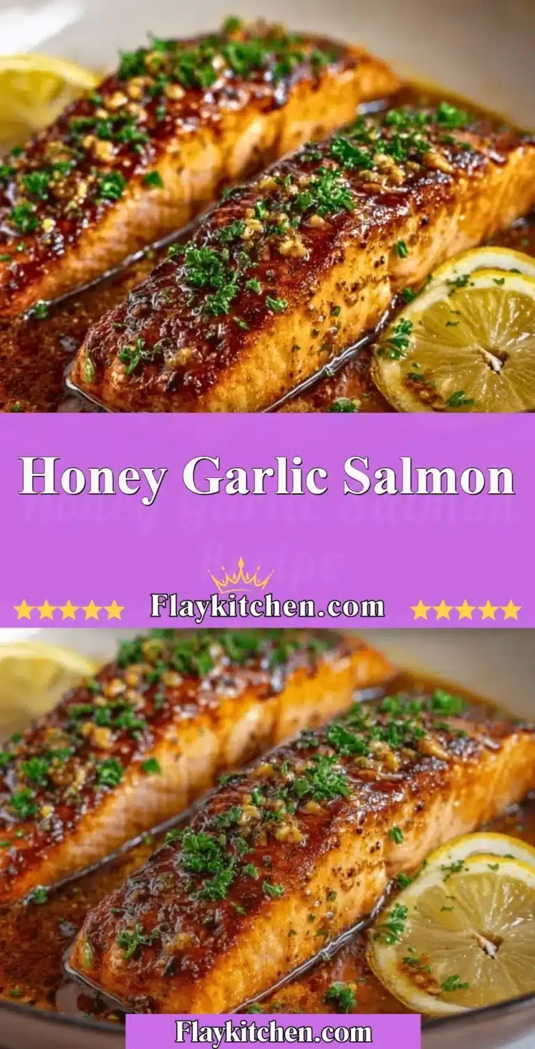 Delicious Honey Garlic Salmon served with fresh vegetables