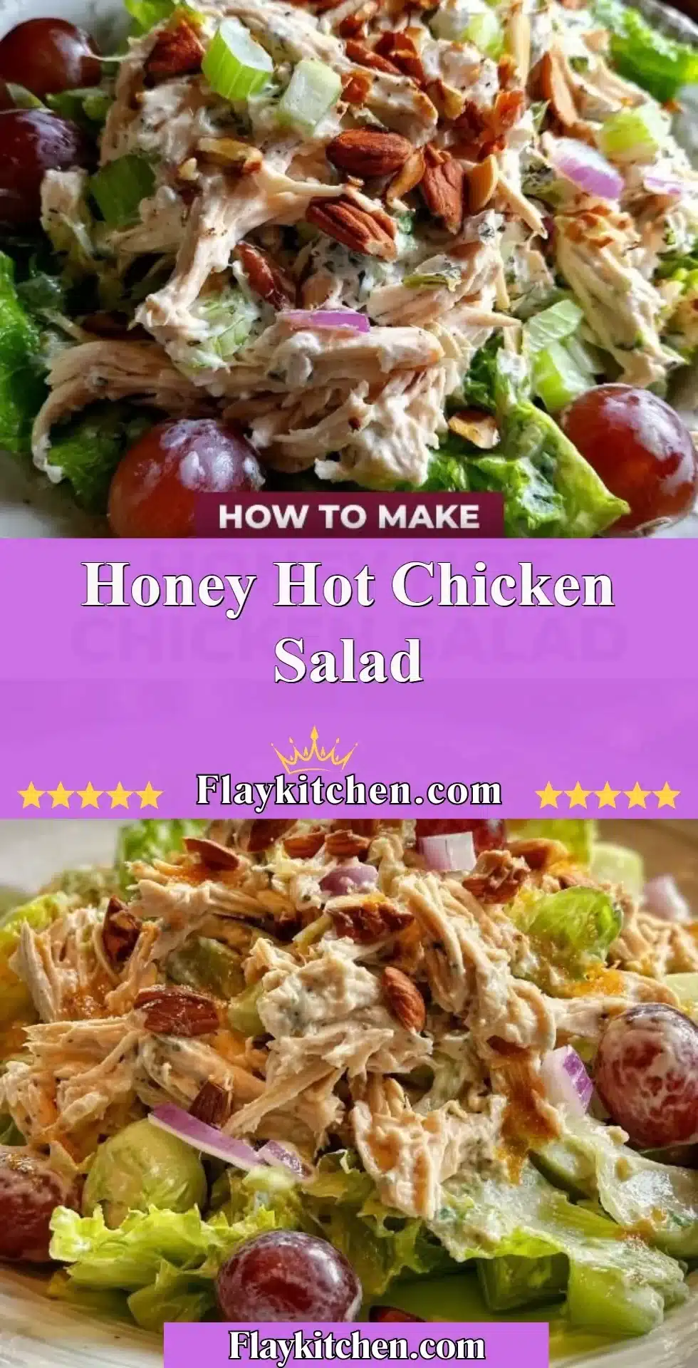 Delicious Honey Hot Chicken Salad with a spicy and sweet twist