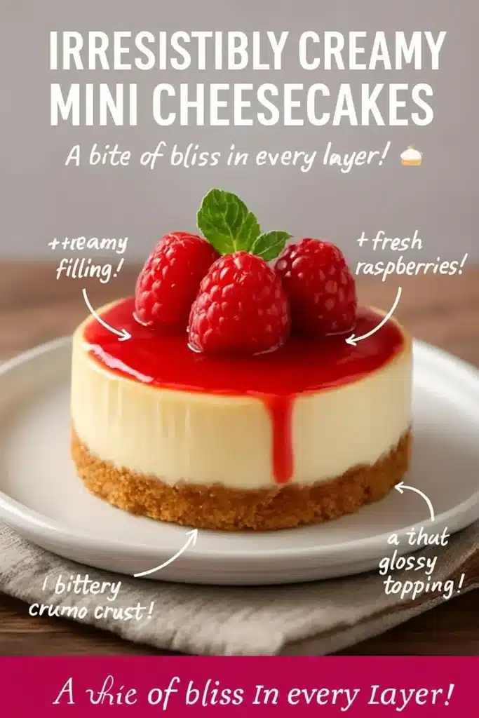 Delicious mini cheesecakes showcasing creamy New York style flavors.