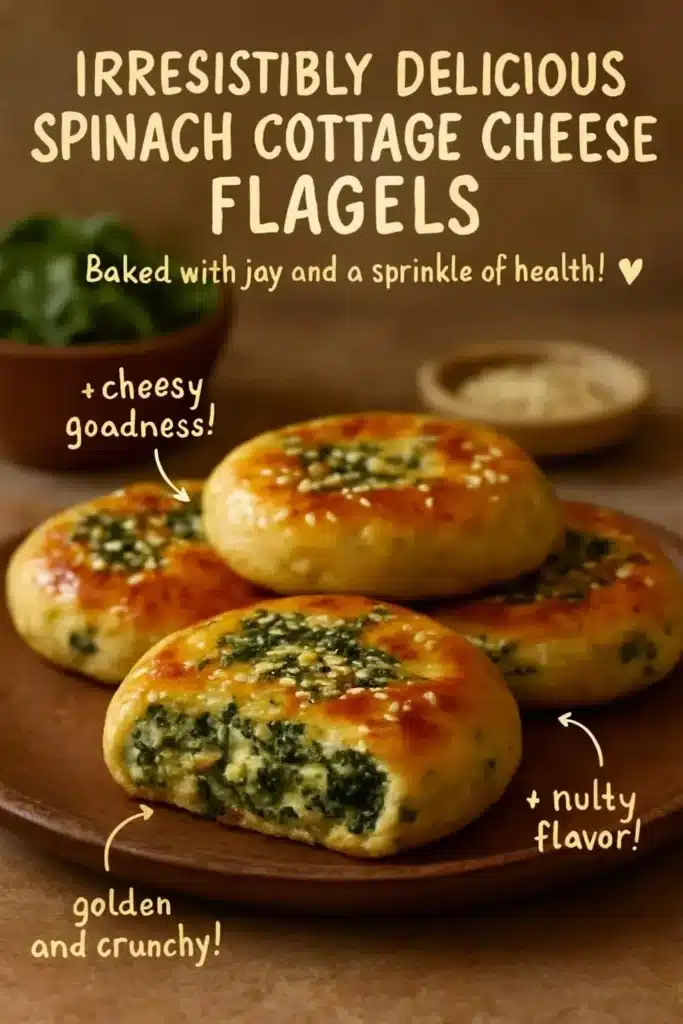 Homemade spinach cottage cheese bagels fresh out of the oven