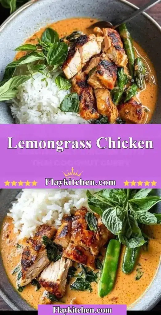 Deliciously grilled lemongrass chicken served with fresh herbs