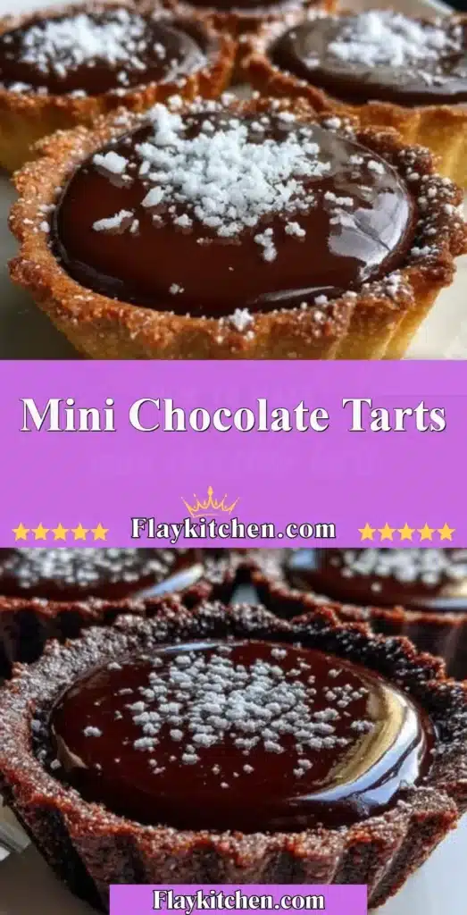 Mini chocolate tarts topped with chocolate ganache and fresh berries
