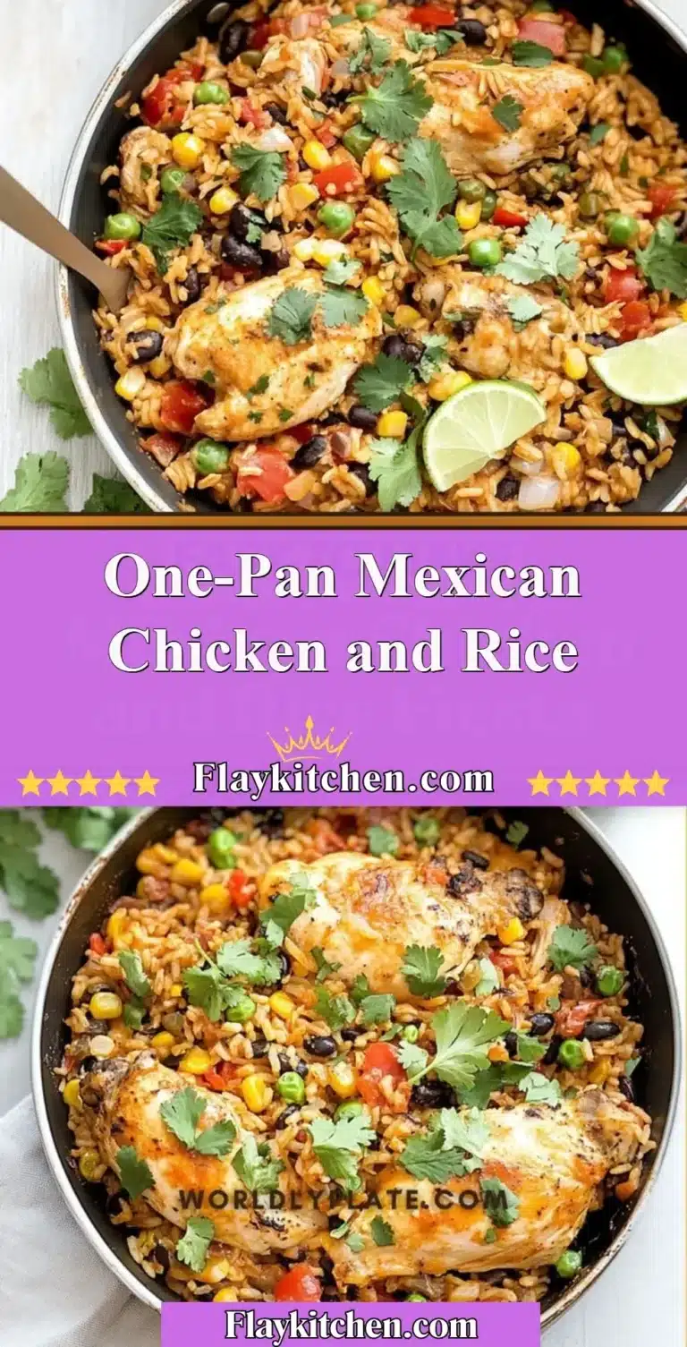 One-Pan Mexican Chicken and Rice with vibrant spices and fresh ingredients