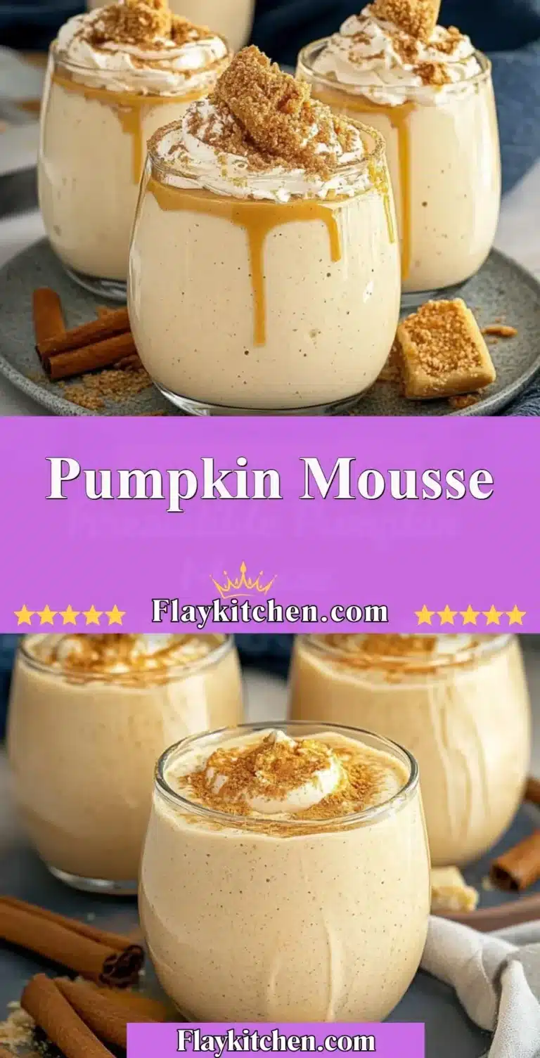 Delicious homemade pumpkin mousse served in a dessert bowl with a sprinkle of cinnamon.