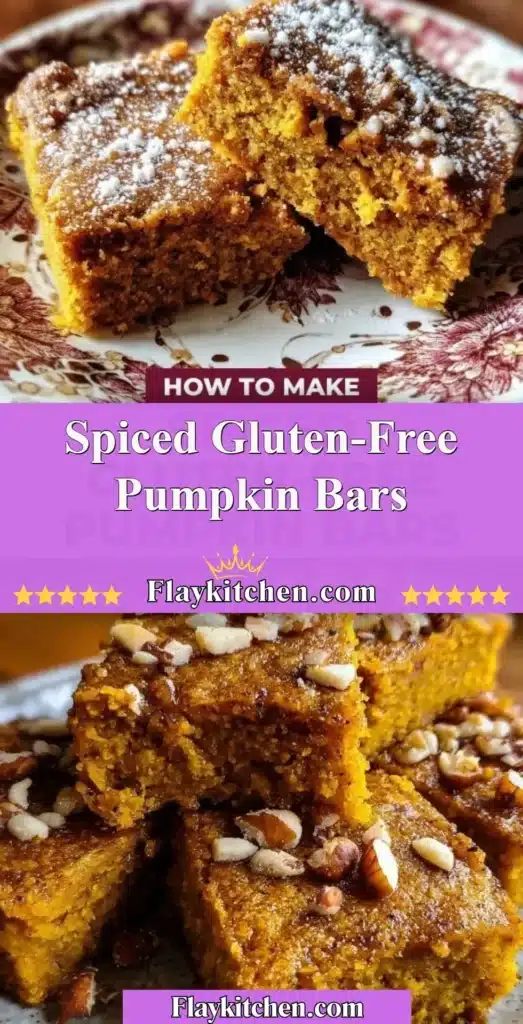 Delicious spiced gluten-free pumpkin bars on a white plate