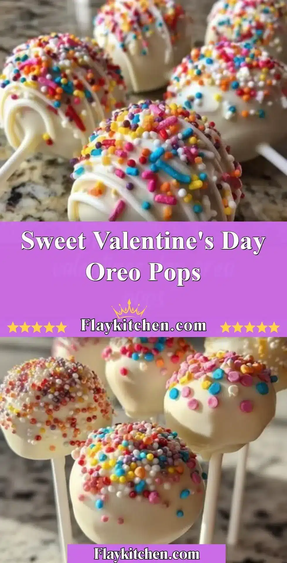 Sweet Valentine's Day Oreo Pops 2 Delicious Valentine's Day Oreo Pops decorated with love
