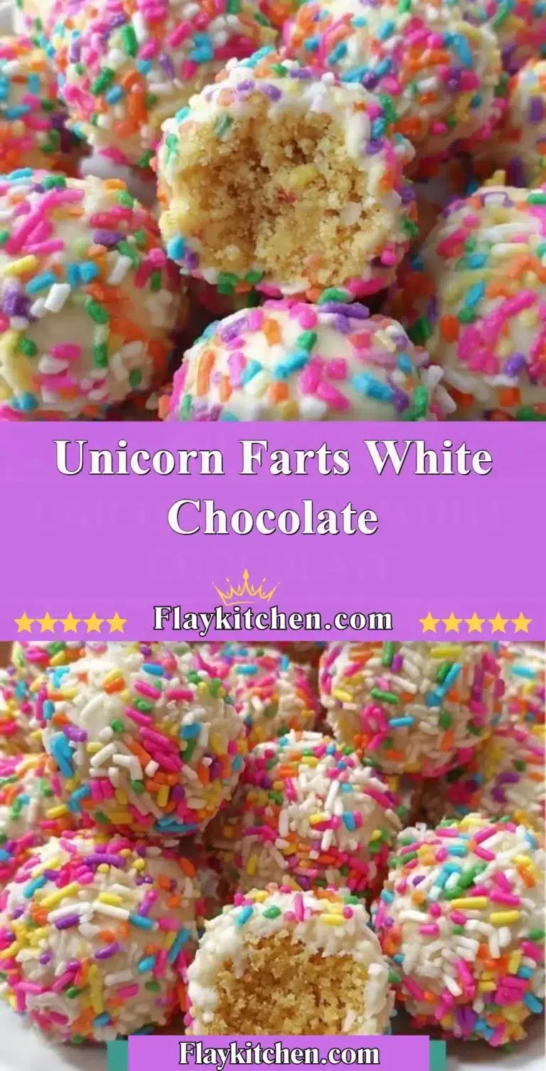 Unicorn Farts White Chocolate treat with colorful sprinkles