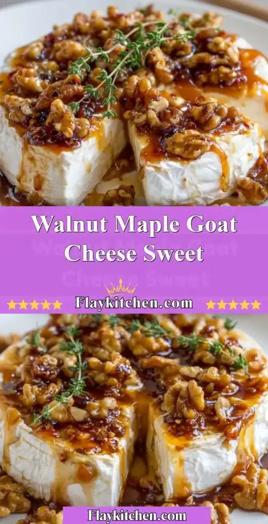 Delicious walnut maple goat cheese on a cheese platter with nuts and fruits