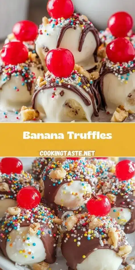 Delicious homemade banana truffles made with ripe bananas and chocolate