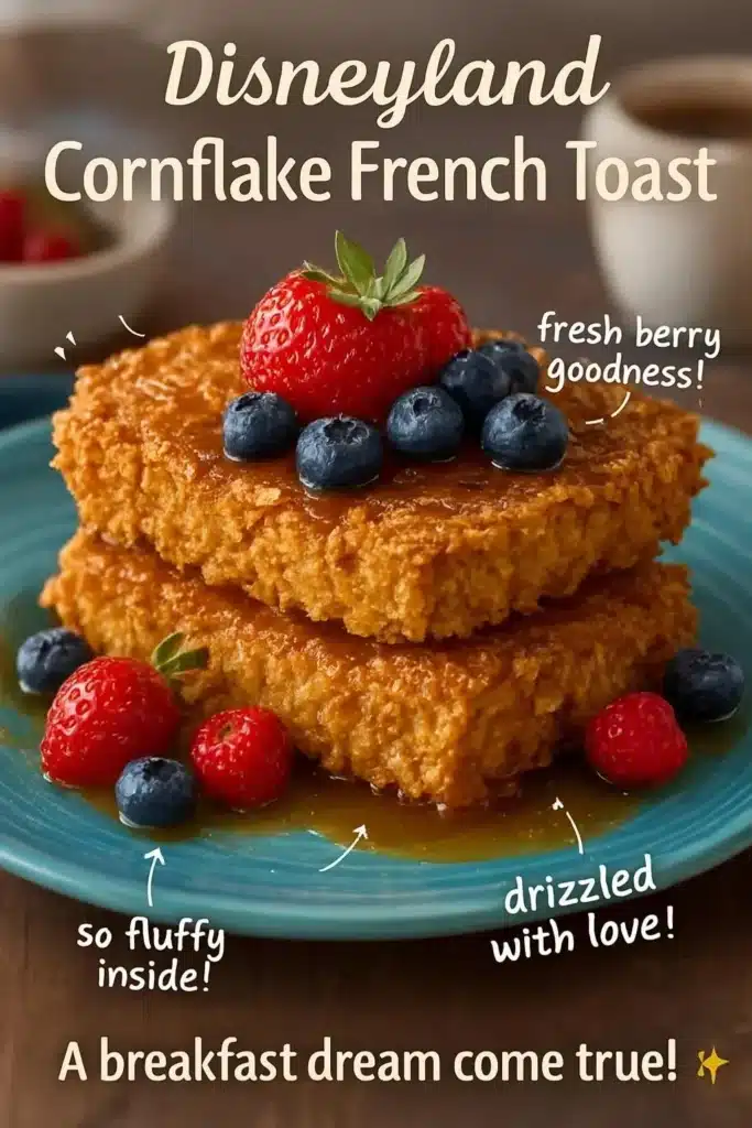 Delicious Cornflake French Toast served at Disneyland