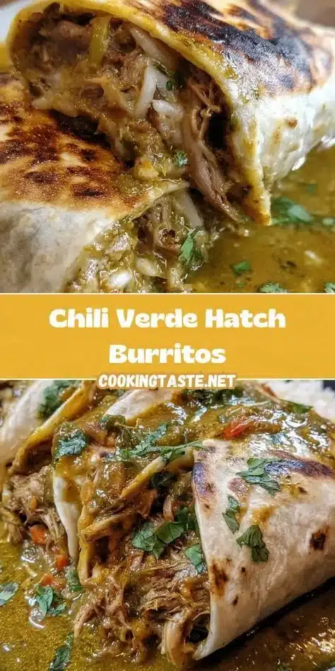 Delicious Green Chili Hatch Burritos ready to serve