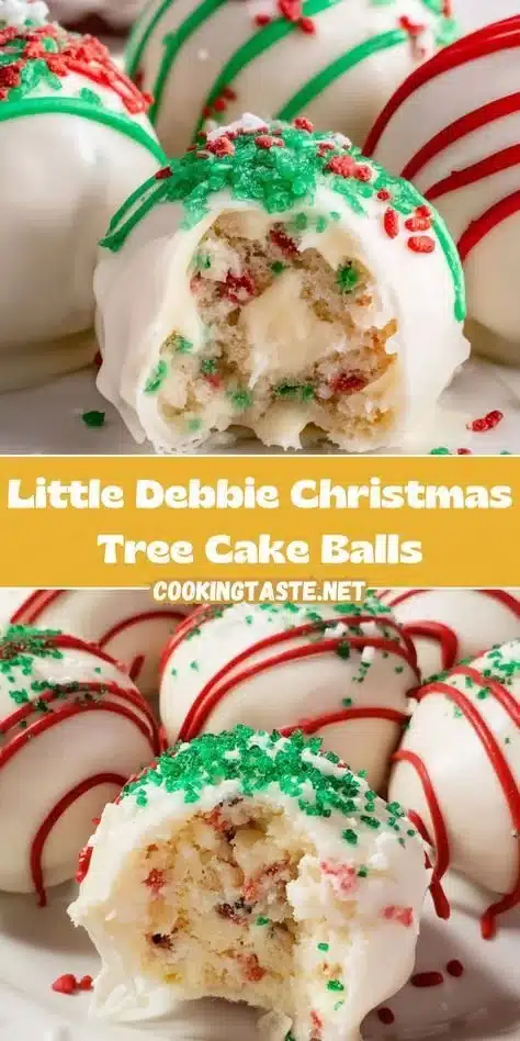Little Debbie Christmas Tree Cake Balls festive holiday dessert