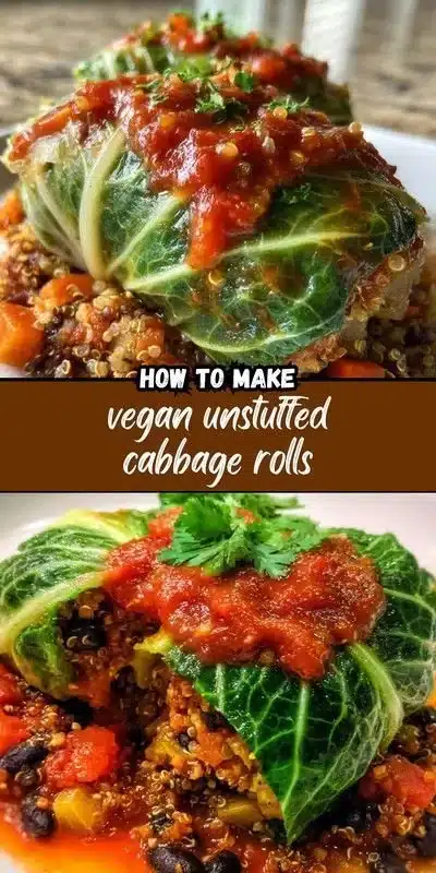 Delicious Vegan Unstuffed Cabbage Rolls served in a bowl