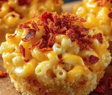 Cheetos Flamin’ Hot Mac & Cheese Muffins served on a plate
