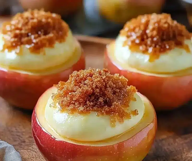 Delicious Cheesecake Stuffed Baked Apples You Can't Resist 9 Baked apples stuffed with creamy cheesecake filling, a delightful dessert treat.