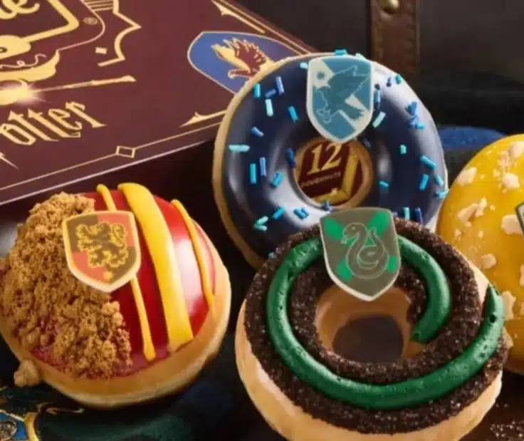 Delicious homemade Harry Potter donut on a plate, inspired by the wizarding world.