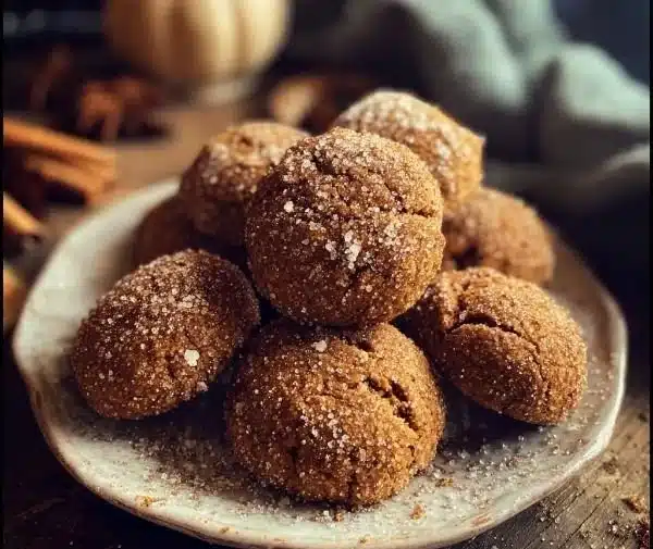Batch of spiced Christmas cookies with nutmeg decorated for the holidays