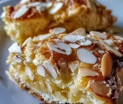 Sweet almond pastry with a golden crust and almond filling.