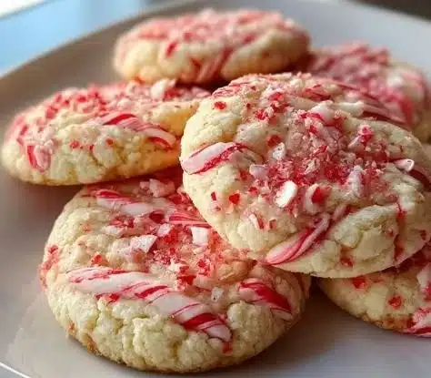 Colorful Candy Cane Cookies with peppermint flavor for holiday cheer