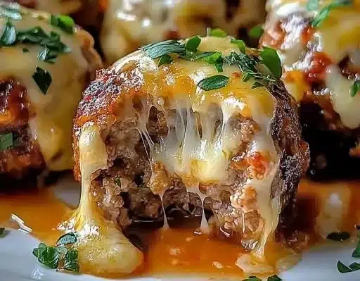 Cheesy Stuffed Meatloaf Bites: The Ultimate Comfort Appetizer 7 Plate of cheesy stuffed meatloaf bites appetizer