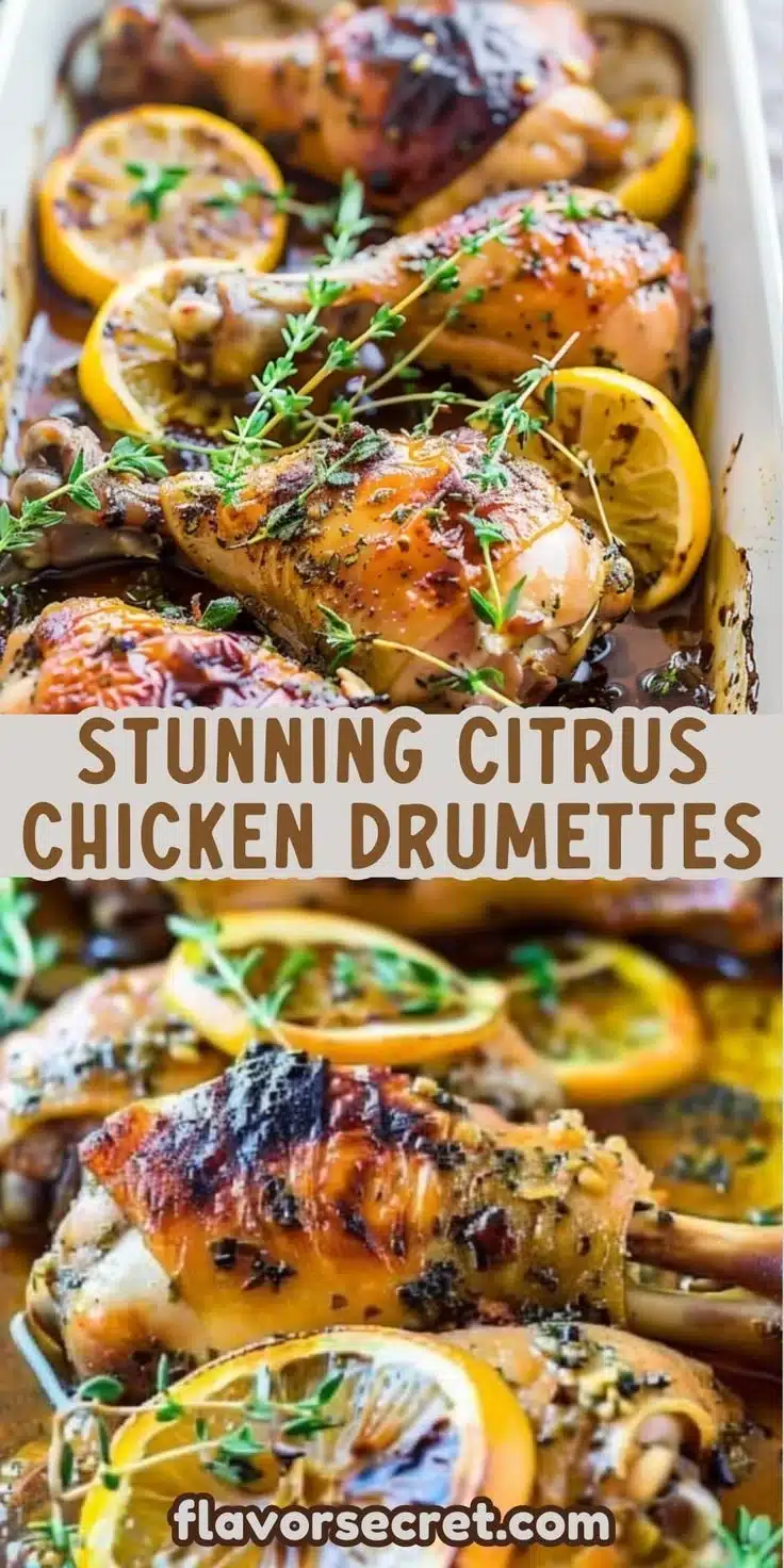 Citrus Herb Roasted Chicken Drumettes 2 Citrus Herb Roasted Chicken Drumettes on a plate garnished with herbs