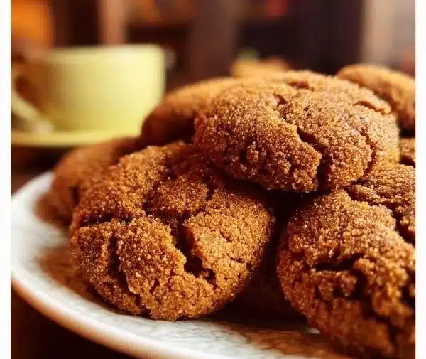 Delicious Coffee Butter Cookies freshly baked and decorated with coffee beans.