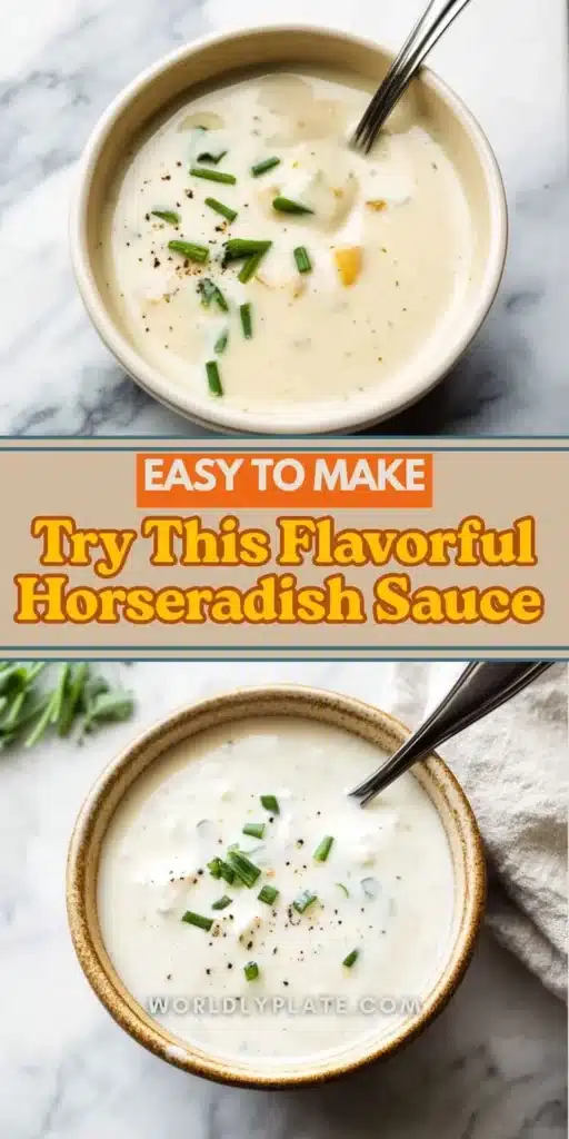 Delicious creamy horseradish sauce in a bowl, ready to enhance your dishes.
