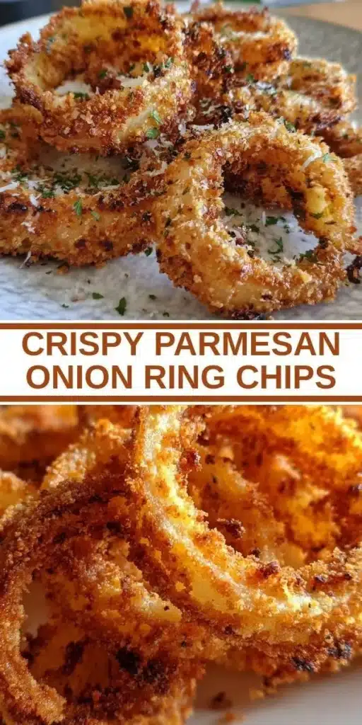 Bowl of crispy Parmesan onion ring chips ready to be enjoyed.