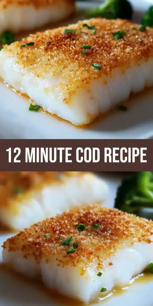 Crispy panko parmesan crusted baked cod dish on a plate